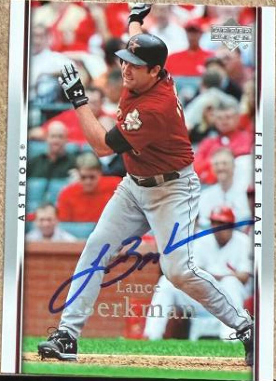 Lance Berkman Autographed 2007 Upper Deck #331 