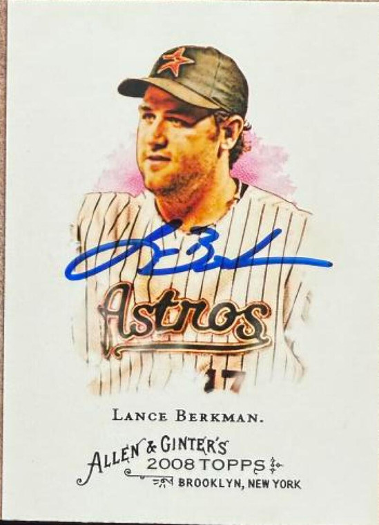 Lance Berkman Autographed 2008 Topps Allen & Ginter #270 