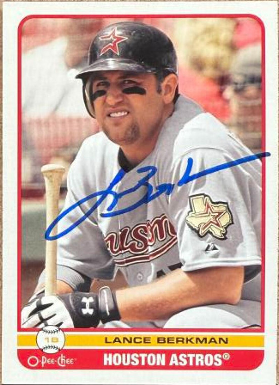 Lance Berkman Autographed 2009 O-Pee-Chee #80  