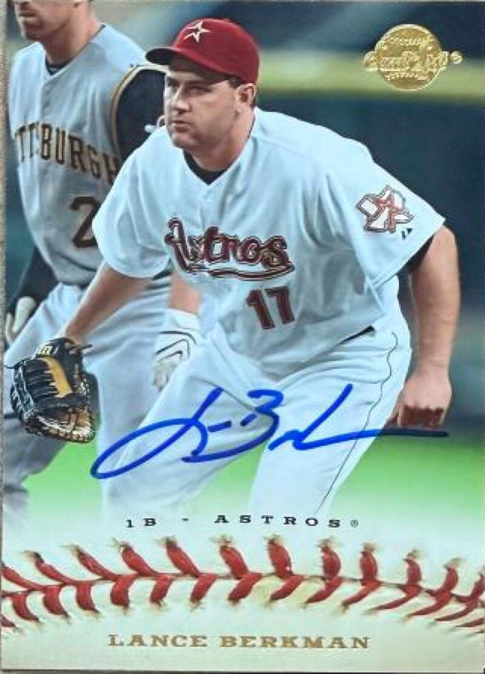 Lance Berkman Autographed 2009 Upper Deck Sweet Spot #70 