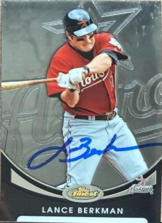 Lance Berkman Autographed 2010 Topps Finest #84 