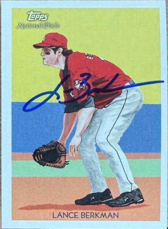 Lance Berkman Autographed 2010 Topps National Chicle #115 