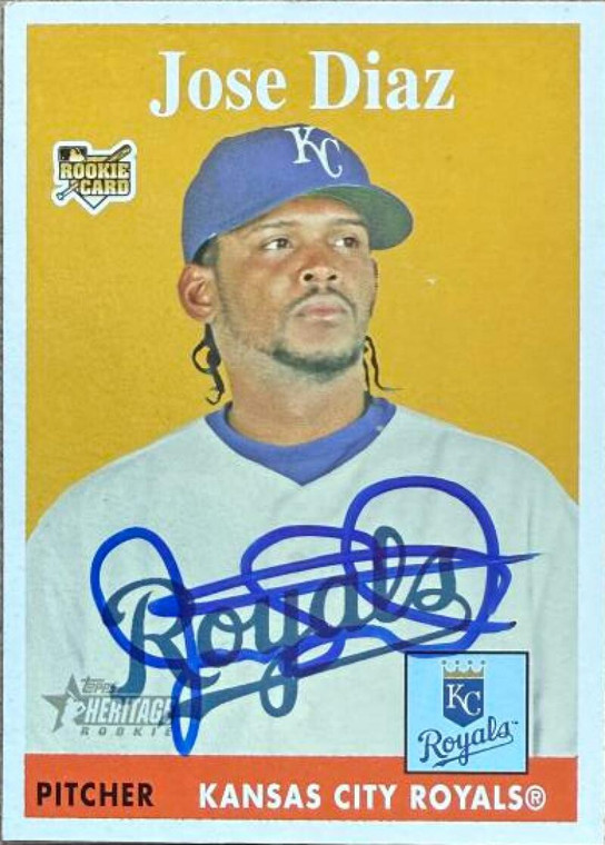  Jose Diaz Autographed 2007 Topps Heritage #367 