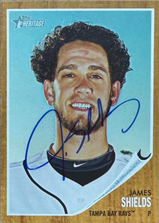 James Shields Autographed 2011 Topps Heritage #126 
