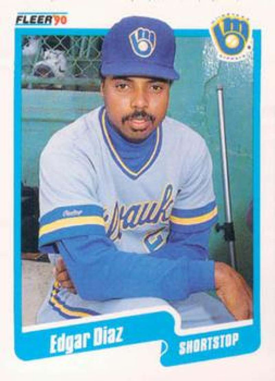 1990 Fleer Update #U-105 Edgar Diaz NM-MT  RC Rookie Milwaukee Brewers 