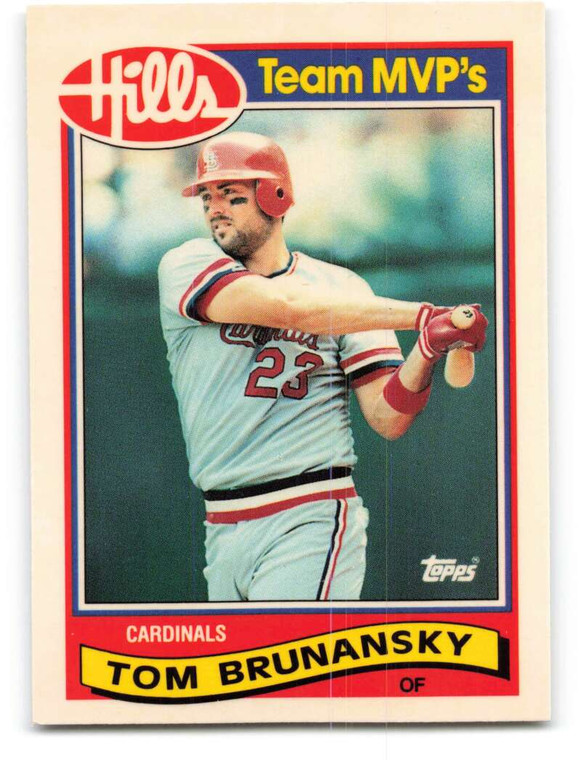 1989 Topps Hills Team MVP's #4 Tom Brunansky NM-MT  St. Louis Cardinals 