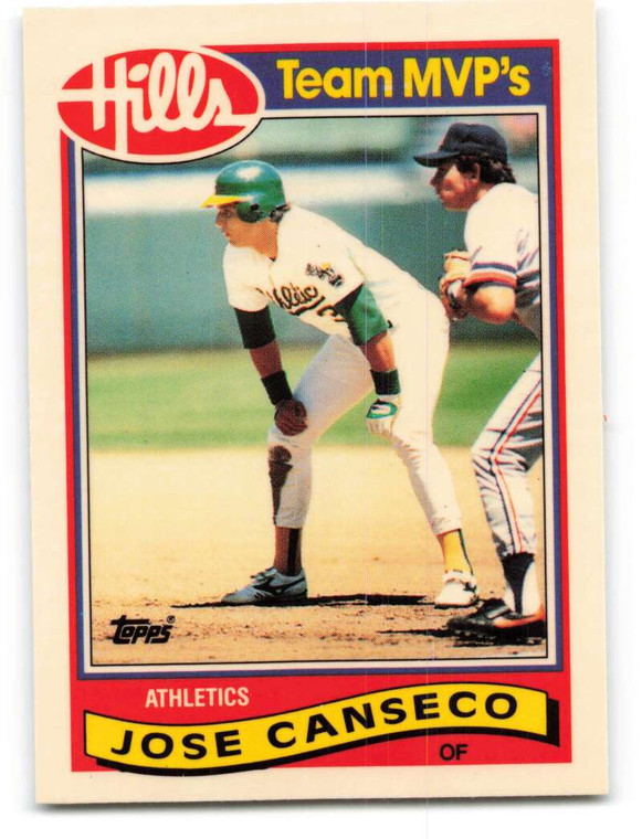 1989 Topps Hills Team MVP's #5 Jose Canseco NM-MT  Oakland Athletics 