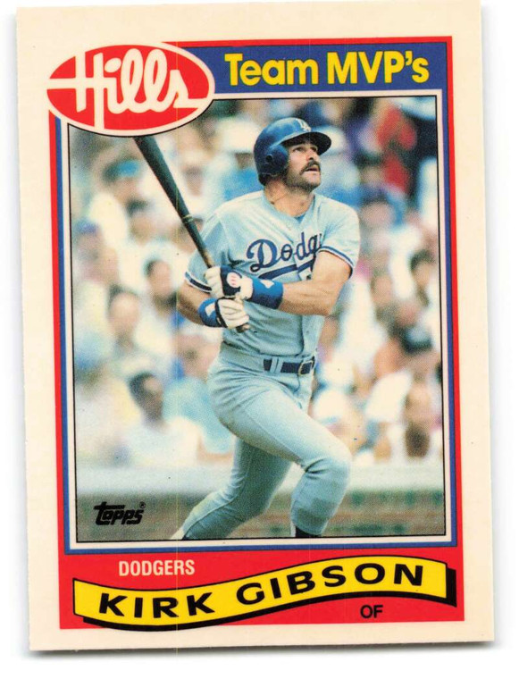 1989 Topps Hills Team MVP's #14 Kirk Gibson NM-MT  Los Angeles Dodgers 