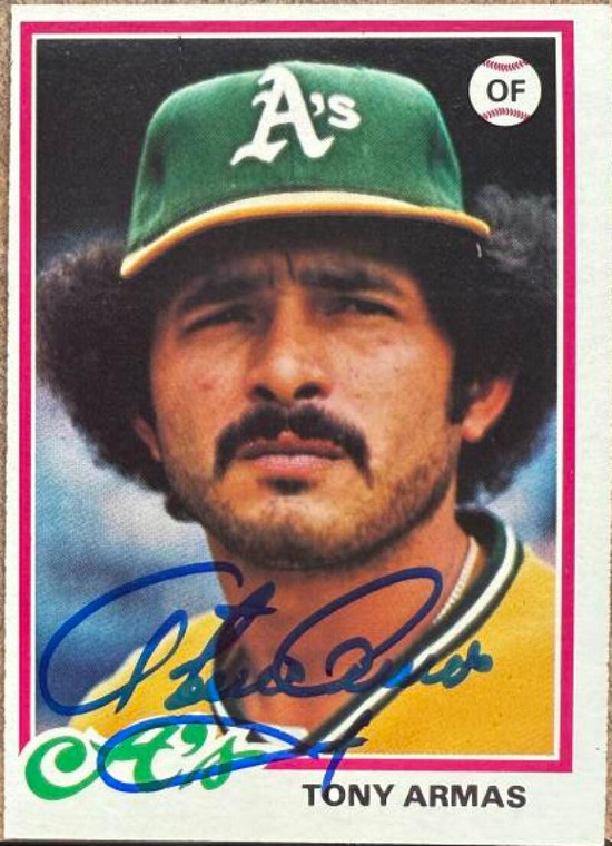 Tony Armas Autographed 1978 Topps #298 Oakland Athletics Card