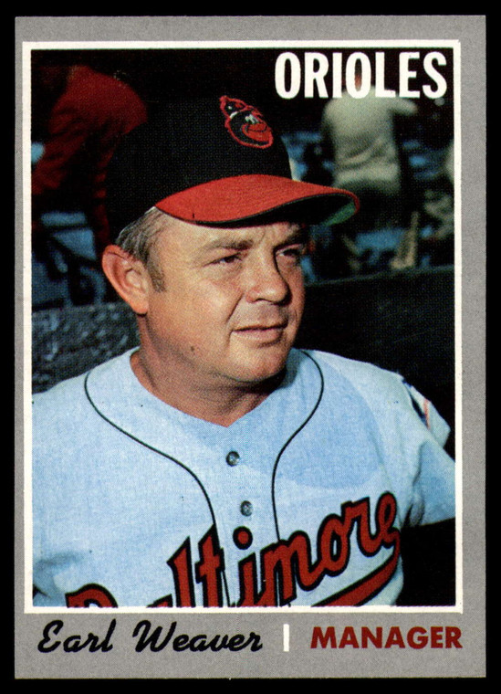 1970 Topps #148 Earl Weaver Manager VG Baltimore Orioles 