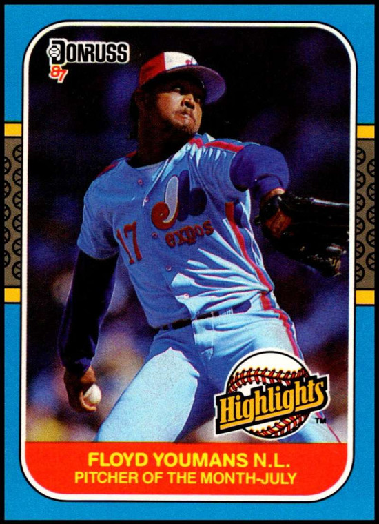 1987 Donruss Highlights #22 Floyd Youmans NM-MT  Montreal Expos 
