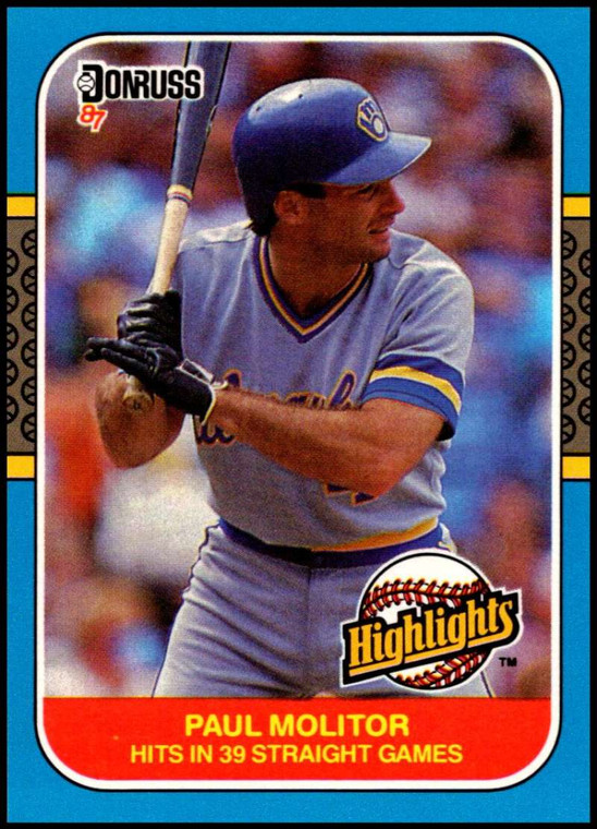 1987 Donruss Highlights #29 Paul Molitor NM-MT  Milwaukee Brewers 