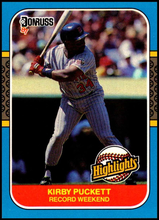 1987 Donruss Highlights #30 Kirby Puckett NM-MT  Minnesota Twins 