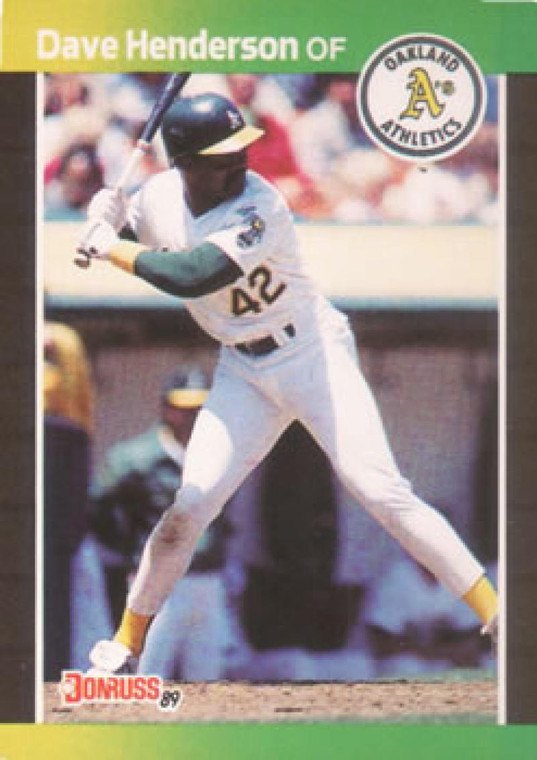 1989 Donruss #450 Dave Henderson NM-MT Oakland Athletics 
