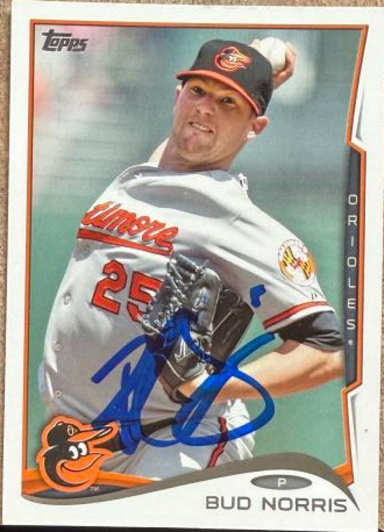 Bud Norris Autographed 2014 Topps #543 