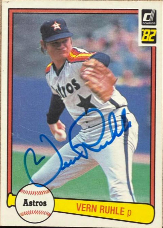 Vern Ruhle Autographed 1982 Donruss #293 Houston Astros Card 