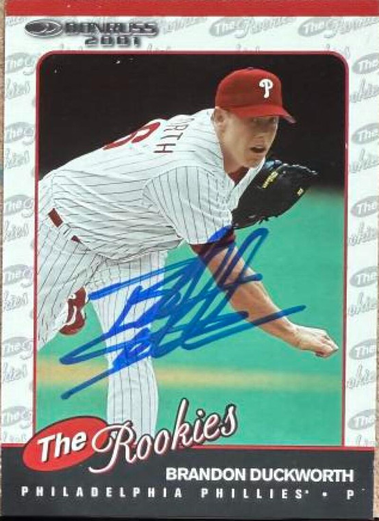 Brandon Duckworth Autographed 2001 Donruss The Rookies #R51