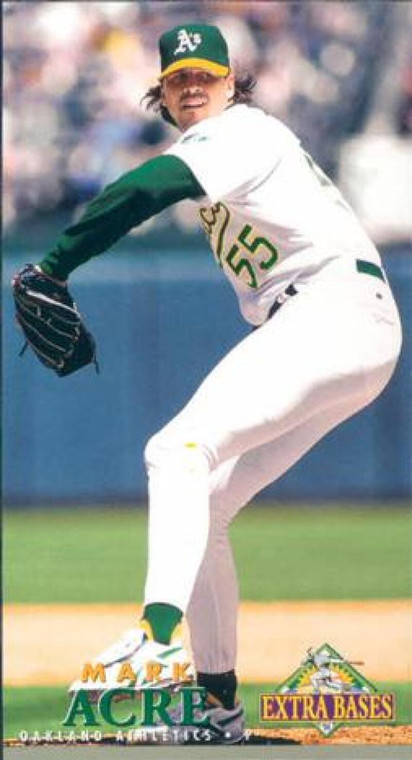 1994 Fleer Extra Bases #143 Mark Acre VG RC Rookie Oakland Athletics 