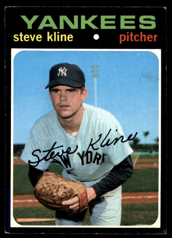 1971 Topps #51 Steve Kline VG RC Rookie New York Yankees 