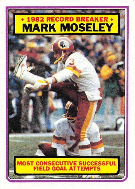 1983 Topps #5 Mark Moseley RB VG Washington Redskins 
