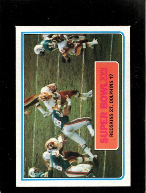 1983 Topps #12 Super Bowl XVII VG Washington Redskins/Miami Dolphins 