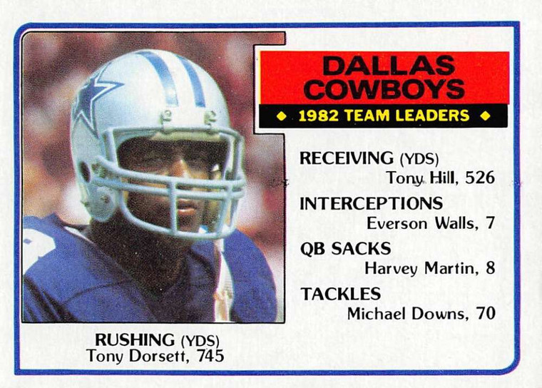 1983 Topps #42 Tony Dorsett TL VG Dallas Cowboys 