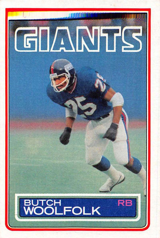 1983 Topps #135 Butch Woolfolk DP VG RC Rookie New York Giants 