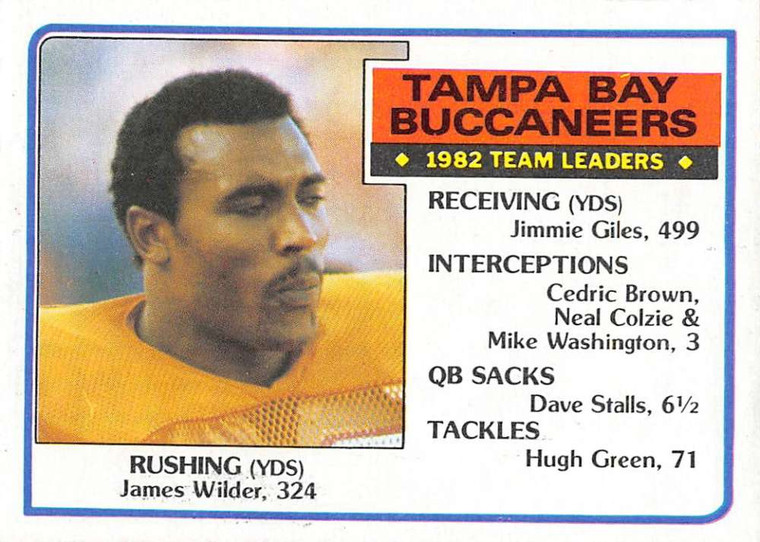 1983 Topps #174 James Wilder TL VG Tampa Bay Buccaneers 