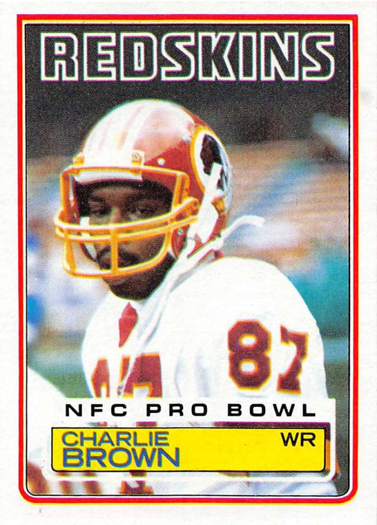 1983 Topps #188 Charlie Brown VG RC Rookie Washington Redskins 