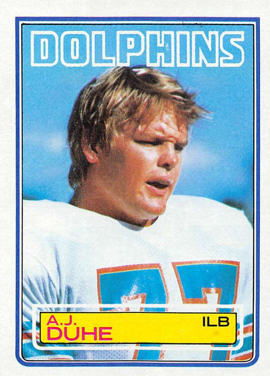 1983 Topps #312 A.J. Duhe VG Miami Dolphins 