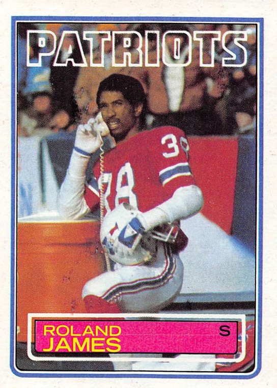 1983 Topps #333 Roland James VG RC Rookie New England Patriots 