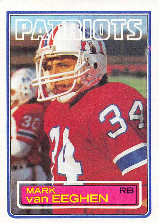 1983 Topps #337 Mark Van Eeghen VG New England Patriots 