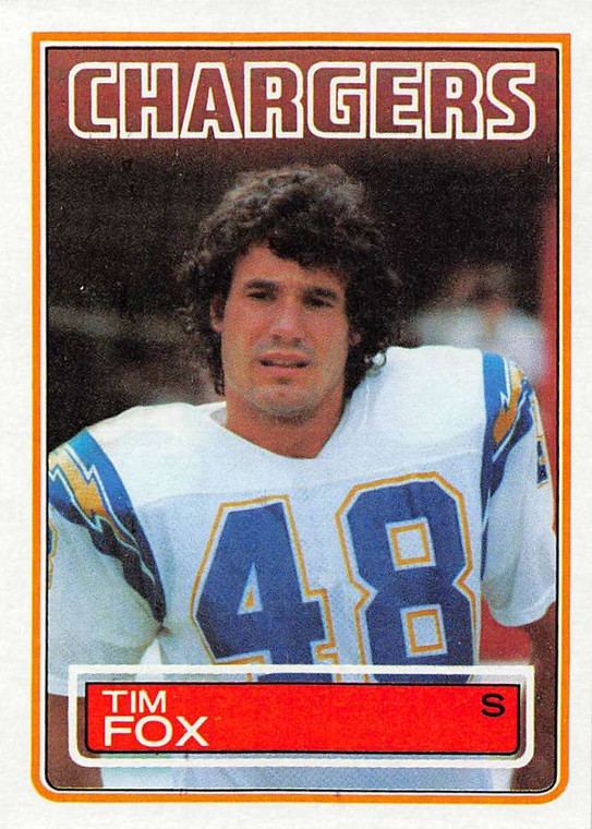 1983 Topps #375 Tim Fox VG San Diego Chargers 