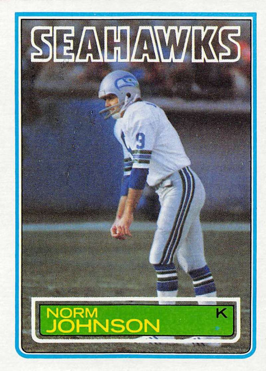 1983 Topps #388 Norm Johnson VG RC Rookie Seattle Seahawks 
