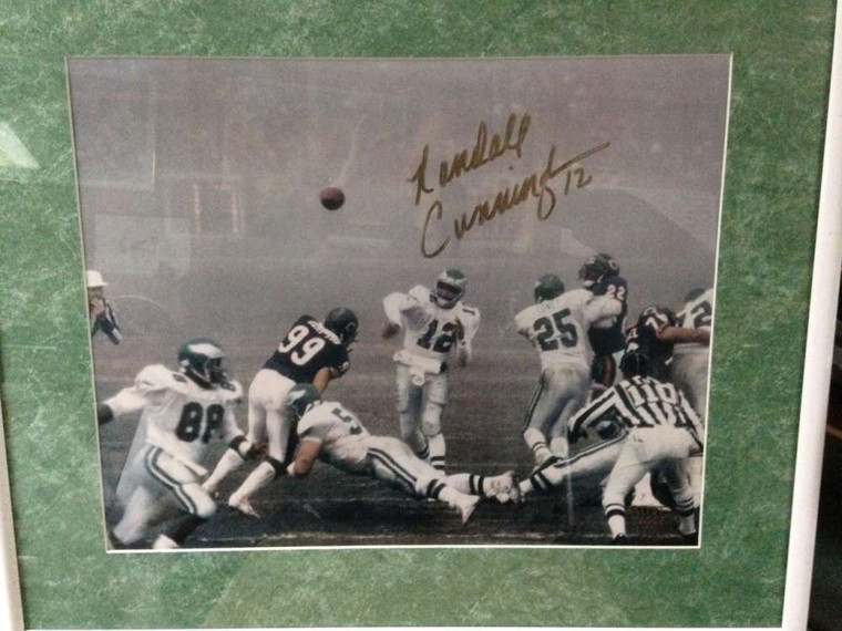 Randall Cunningham autographed Fog Bowl 16 x 20 Artist Proof 1/1 