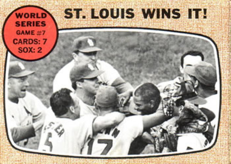 1968 Topps #157 World Series Game 7 St. Louis Wins It VG 