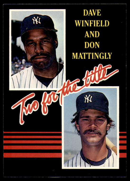 SOLD 23608 1985 Donruss #651a Don Mattingly/Dave Winfield Two For The Title VG New York Yankees 