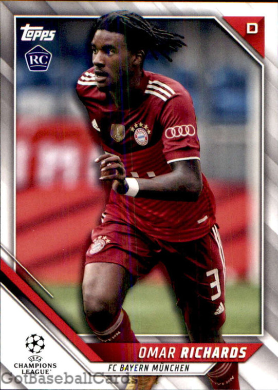 2021-22 Topps UEFA Champions League #184 Omar Richards NM-MT RC Rookie FC Bayern Munchen 