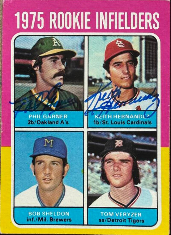 Keith Hernandez & Phil Garner Autographed 1975 Topps #623