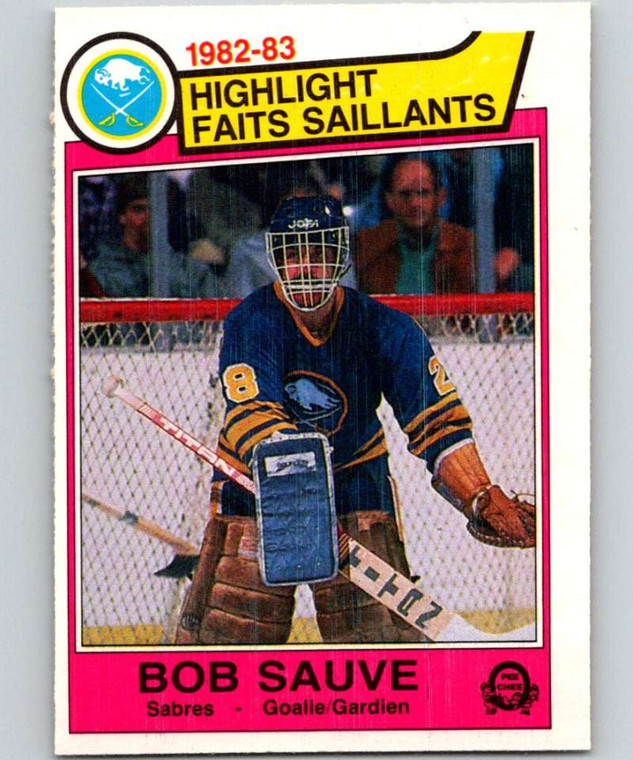 1983-84 O-Pee-Chee #61 Bob Sauve HL VG Buffalo Sabres 