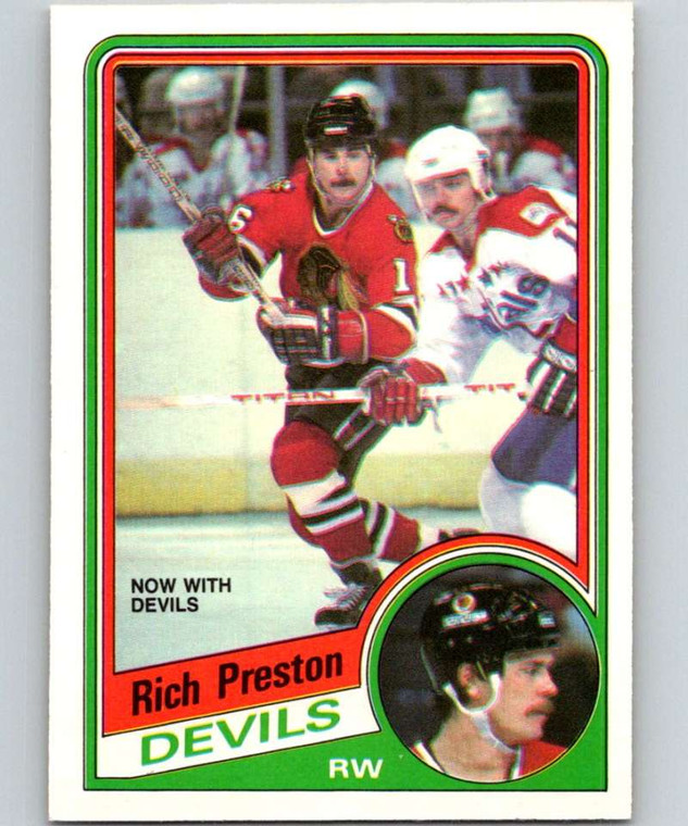 1984-85 O-Pee-Chee #118 Rich Preston VG  New Jersey Devils 