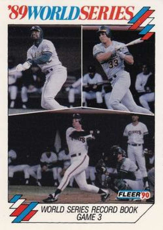 SOLD 174415 1990 Fleer World Series #10 Dave Parker/Jose Canseco/Matt Williams NM-MT  Oakland Athletics/San Francisco Giants 