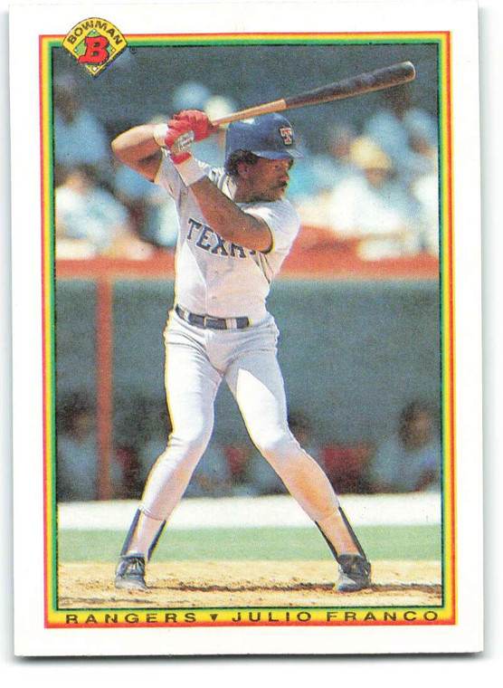 1990 Bowman #497 Julio Franco VG Texas Rangers 