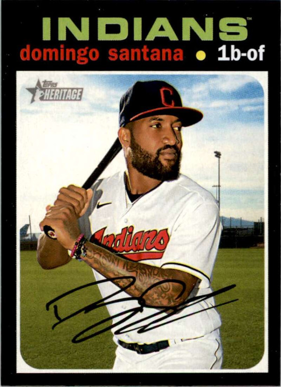 2020 Topps Heritage High Number #669 Domingo Santana NM-MT  Cleveland Indians 