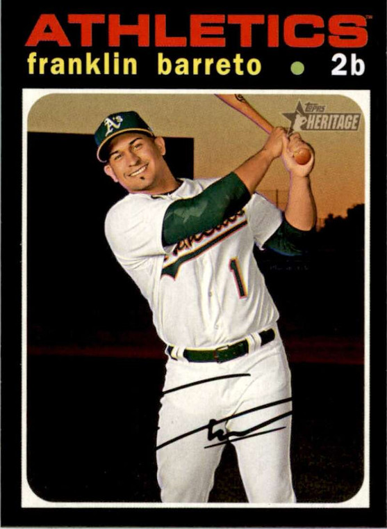 2020 Topps Heritage High Number #637 Franklin Barreto NM-MT  Oakland Athletics 