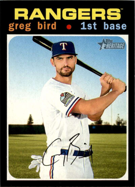 2020 Topps Heritage High Number #646 Greg Bird NM-MT  Texas Rangers 