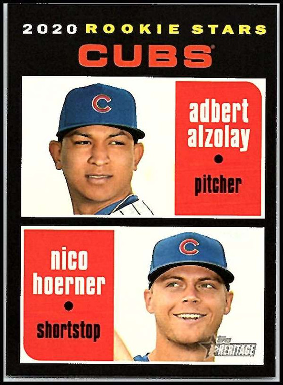 2020 Topps Heritage #121 Nico Hoerner/Adbert Alzolay NM-MT RC Rookie Chicago Cubs 