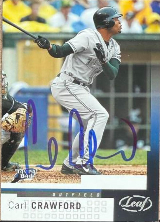 Carl Crawford Autographed 2004 Leaf #82 