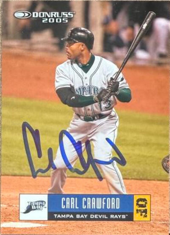 Carl Crawford Autographed 2005 Donruss #346