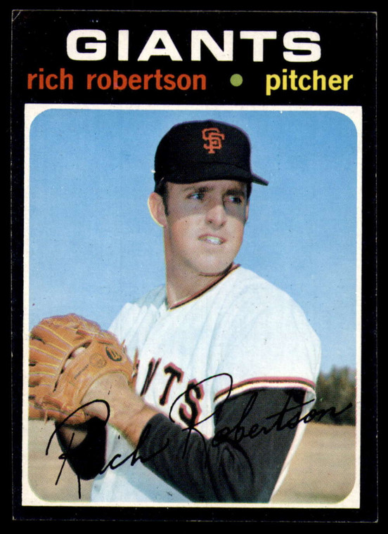 1971 Topps #443 Rich Robertson VG San Francisco Giants 